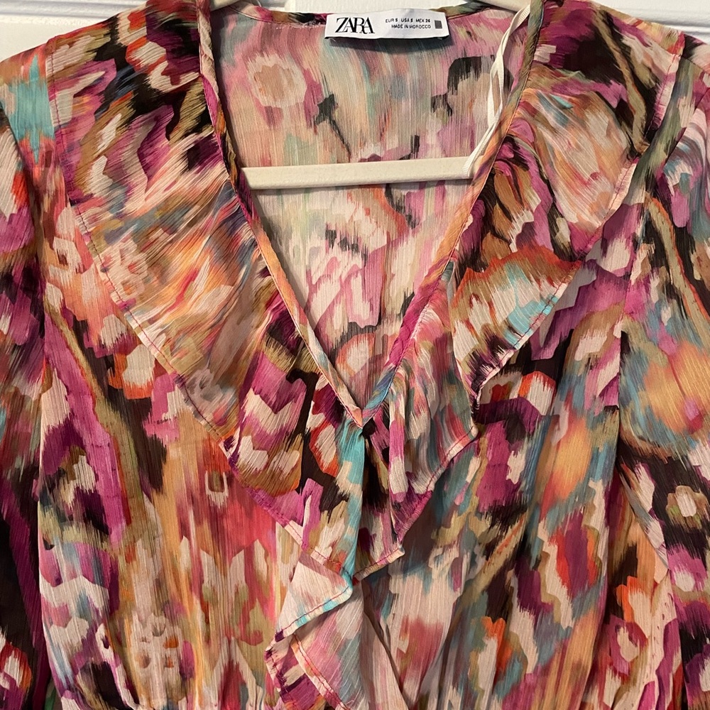 Zara Multi Patterned Mini Tunic Dress - image 5